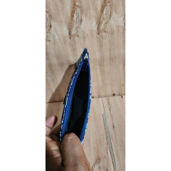 Brahmin Melbourne Leather Credit Card Slim Wallet Holder BLUE VIPER OMBRE - Picture 3 of 6